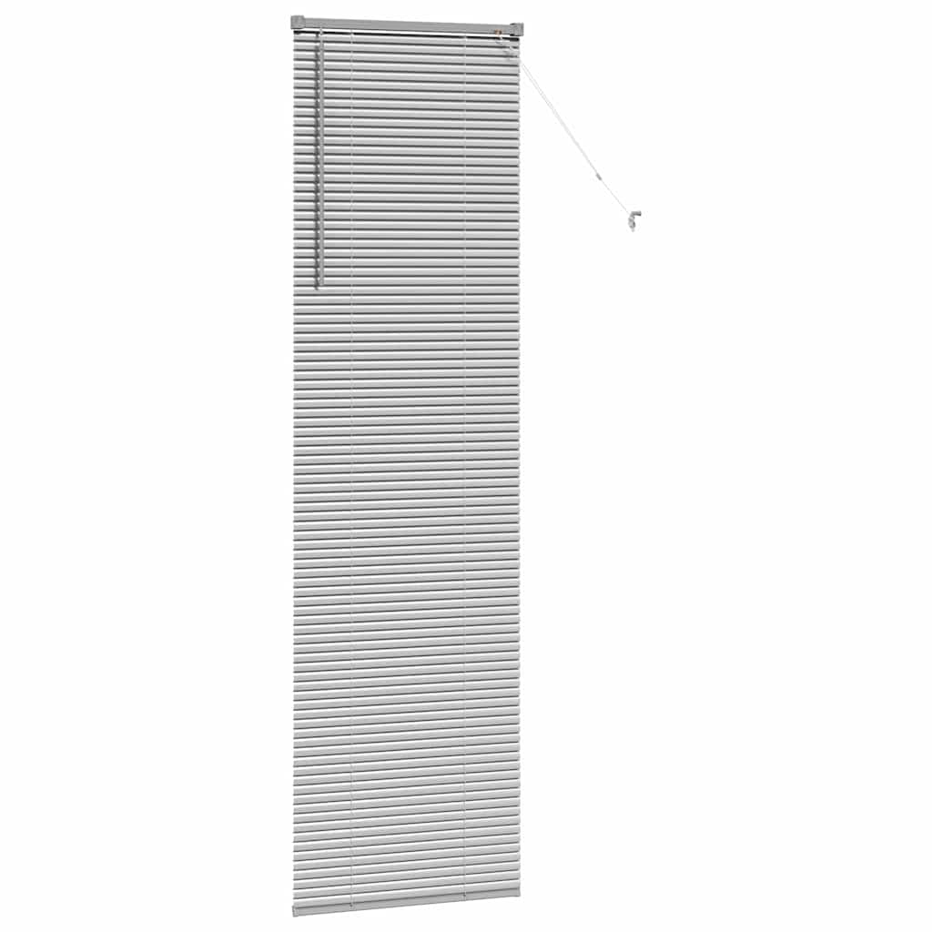vidaXL Żaluzje weneckie Srebrny 220 x 60 cm Aluminium