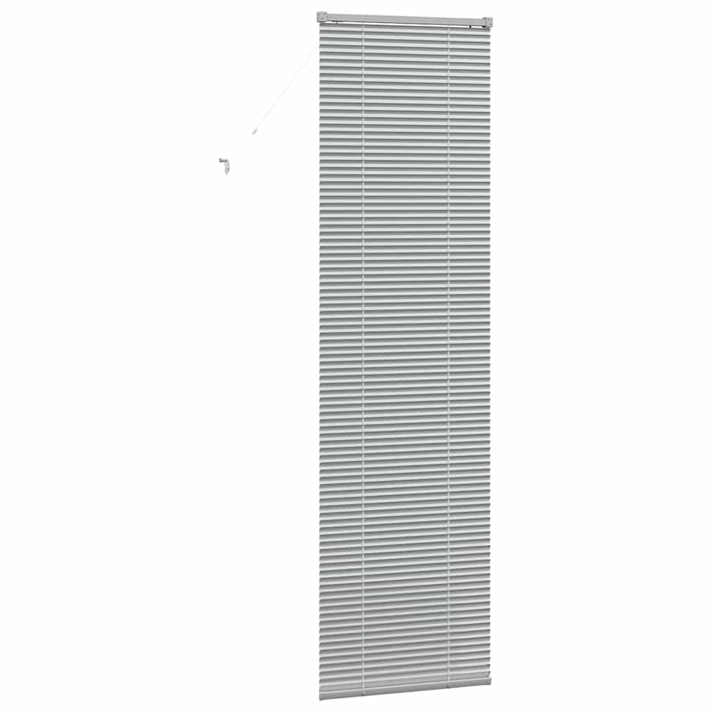 vidaXL Żaluzje weneckie Srebrny 220 x 60 cm Aluminium