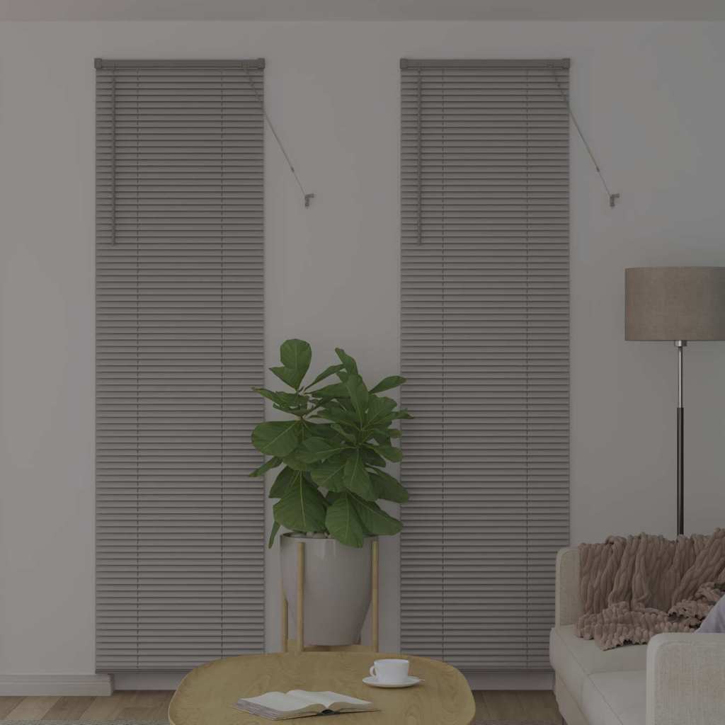 vidaXL Żaluzje weneckie Srebrny 220 x 65 cm Aluminium