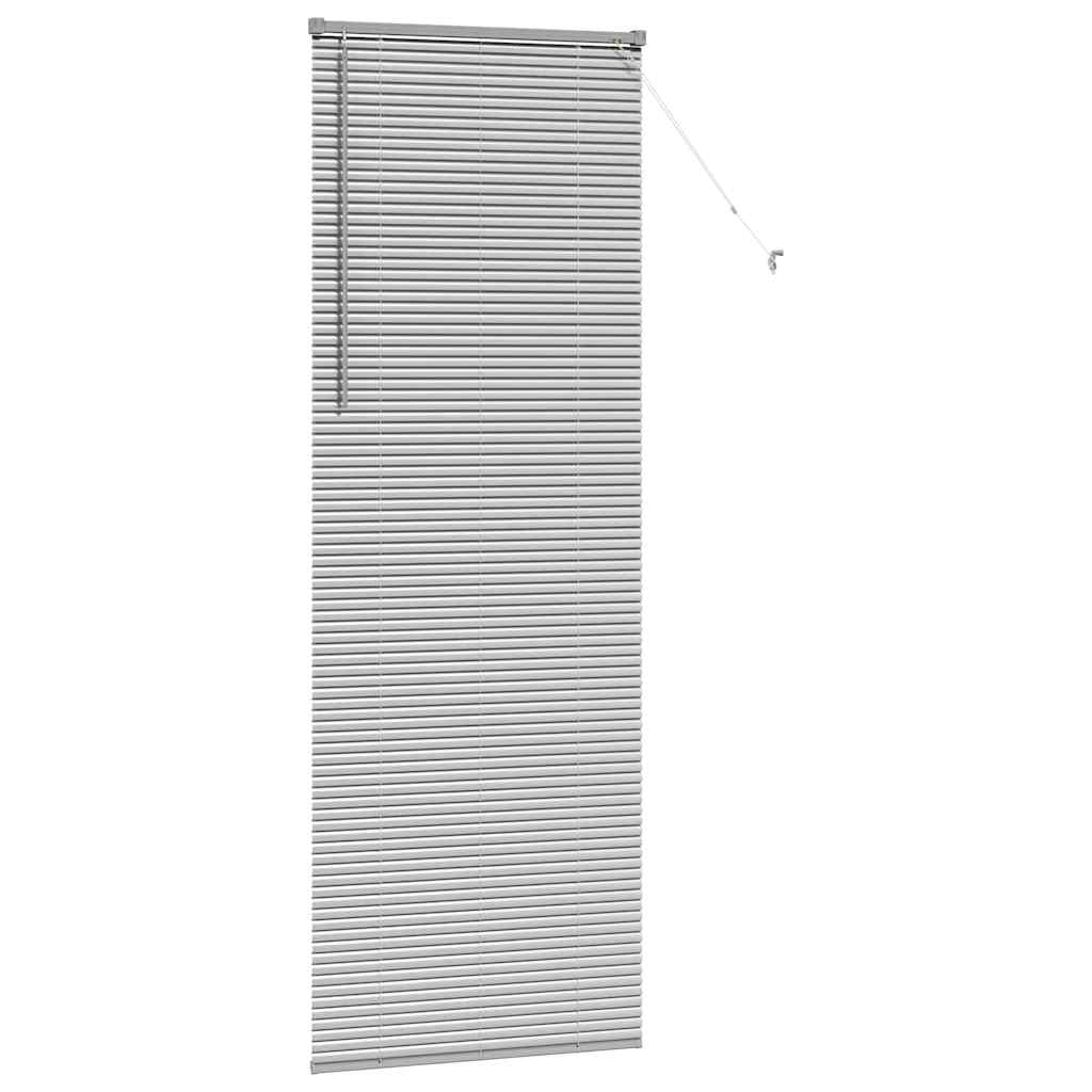 vidaXL Żaluzje weneckie Srebrny 220 x 80 cm Aluminium