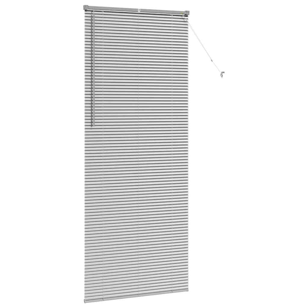 vidaXL Żaluzje weneckie Srebrny 220 x 85 cm Aluminium