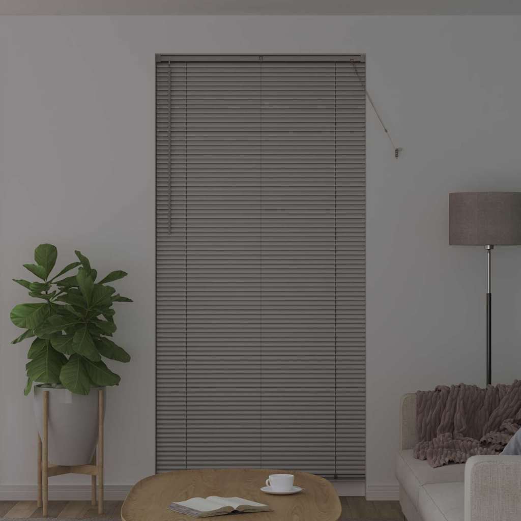 vidaXL Żaluzje weneckie Srebrny 220 x 105 cm Aluminium
