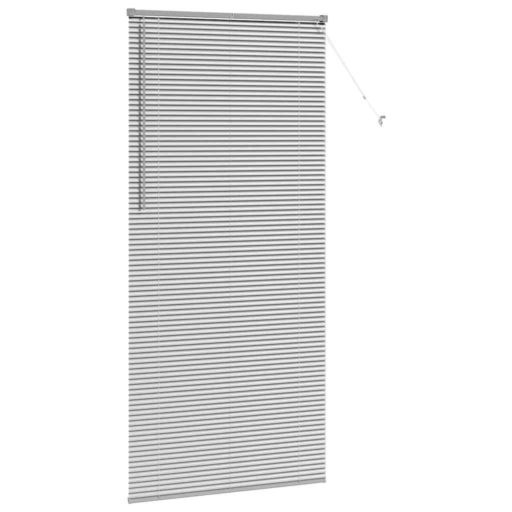 vidaXL Żaluzje weneckie Srebrny 220 x 105 cm Aluminium