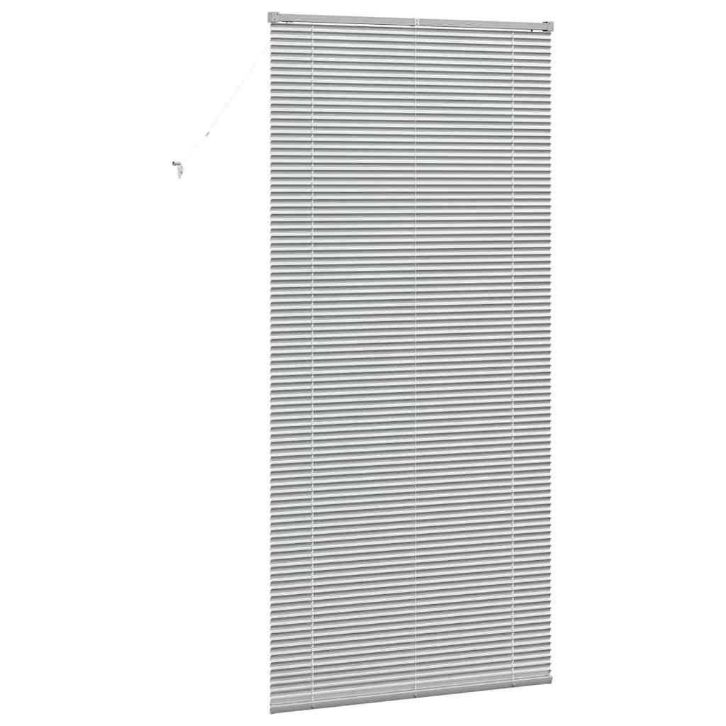 vidaXL Żaluzje weneckie Srebrny 220 x 105 cm Aluminium