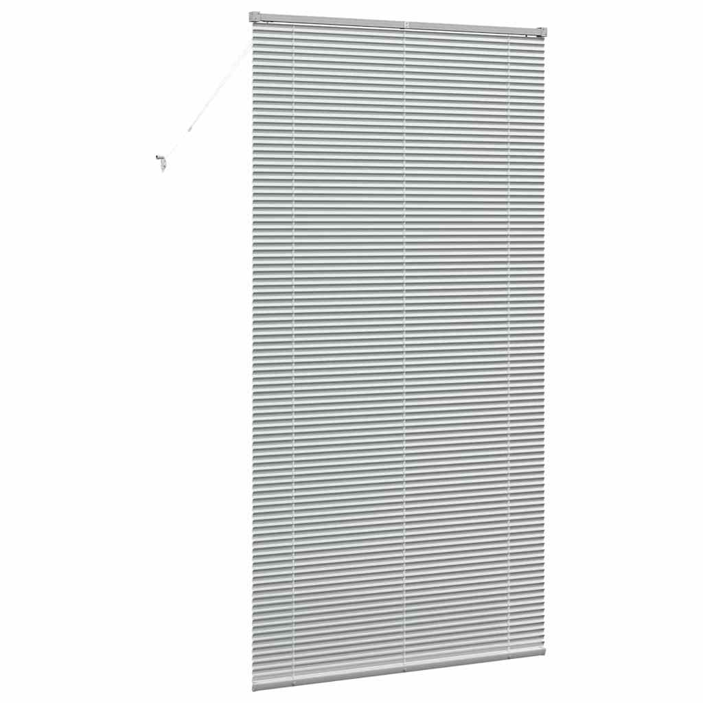vidaXL Żaluzje weneckie Srebrny 220 x 110 cm Aluminium