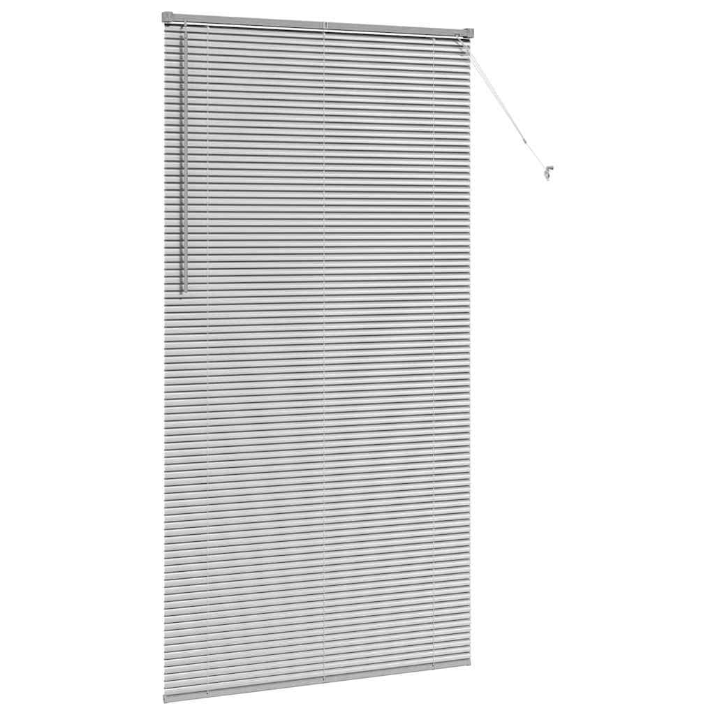 vidaXL Żaluzje weneckie Srebrny 220 x 115 cm Aluminium