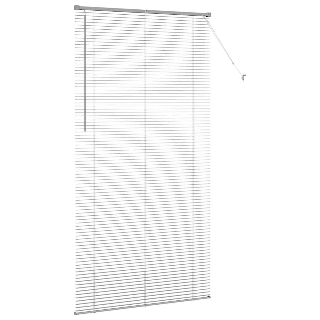 vidaXL Żaluzje weneckie Srebrny 220 x 120 cm Aluminium