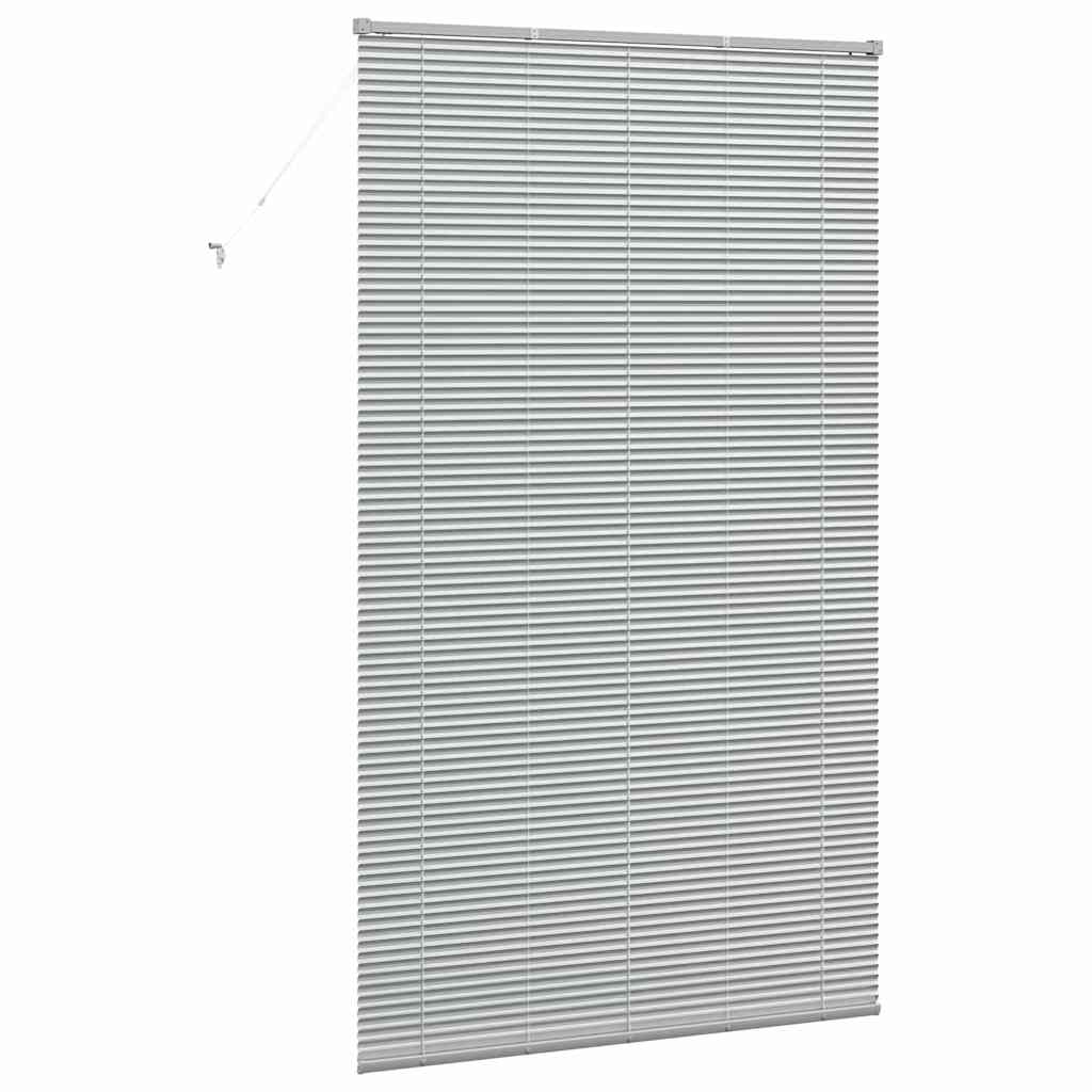 vidaXL Żaluzje weneckie Srebrny 220 x 125 cm Aluminium