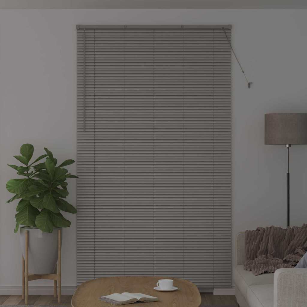 vidaXL Żaluzje weneckie Srebrny 220 x 130 cm Aluminium
