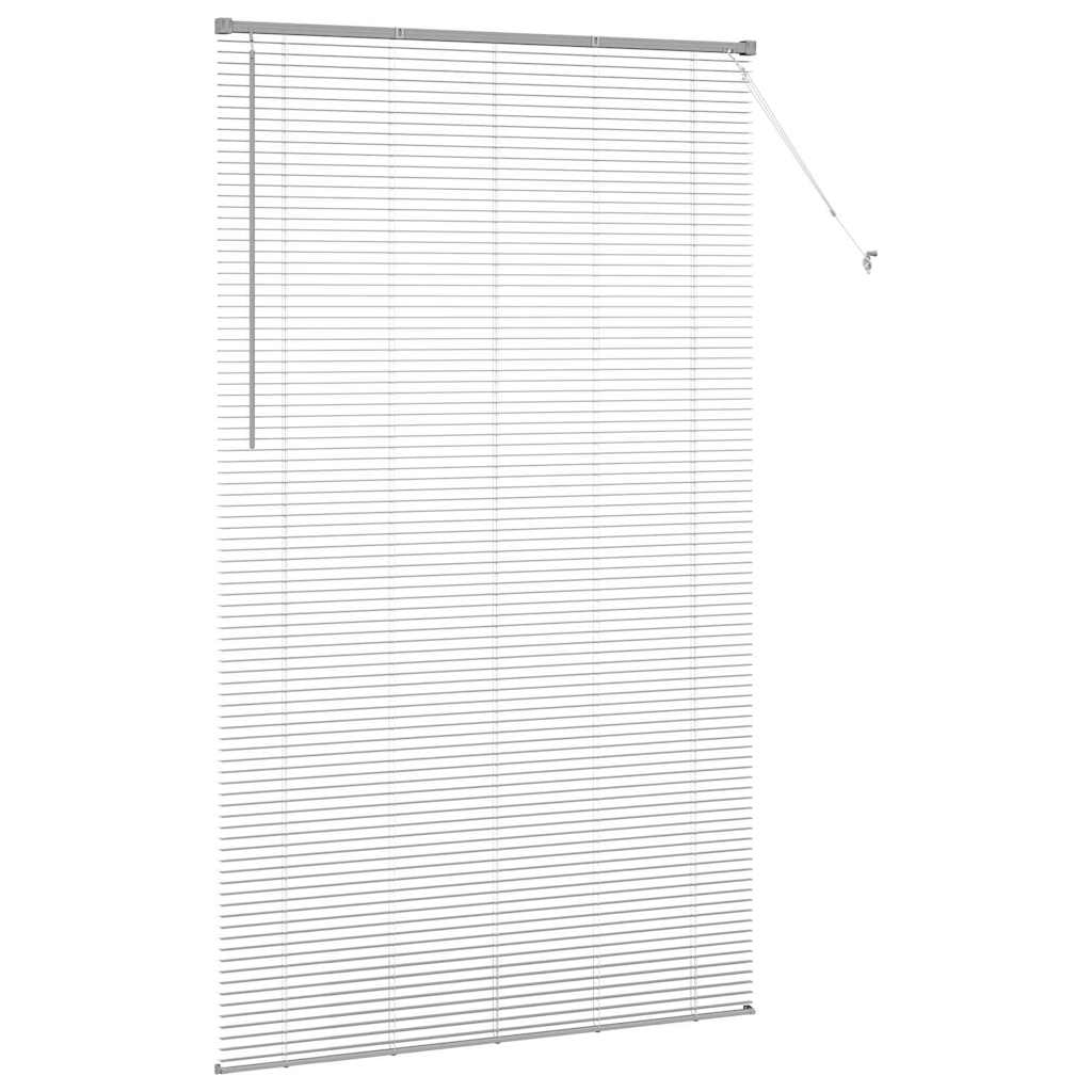 vidaXL Żaluzje weneckie Srebrny 220 x 130 cm Aluminium