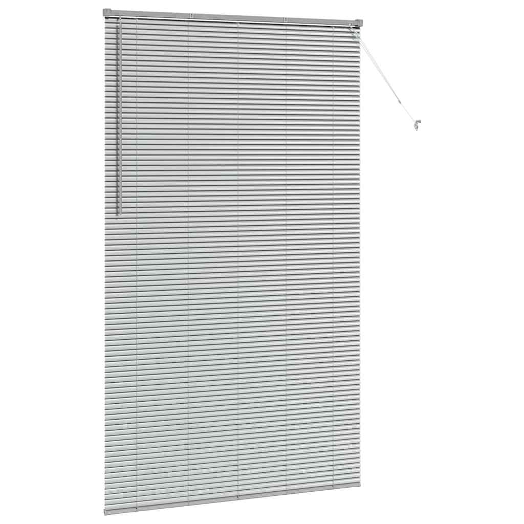 vidaXL Żaluzje weneckie Srebrny 220 x 135 cm Aluminium