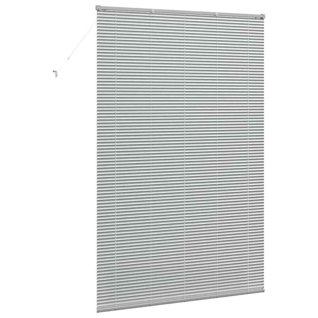 vidaXL Żaluzje weneckie Srebrny 220 x 145 cm Aluminium