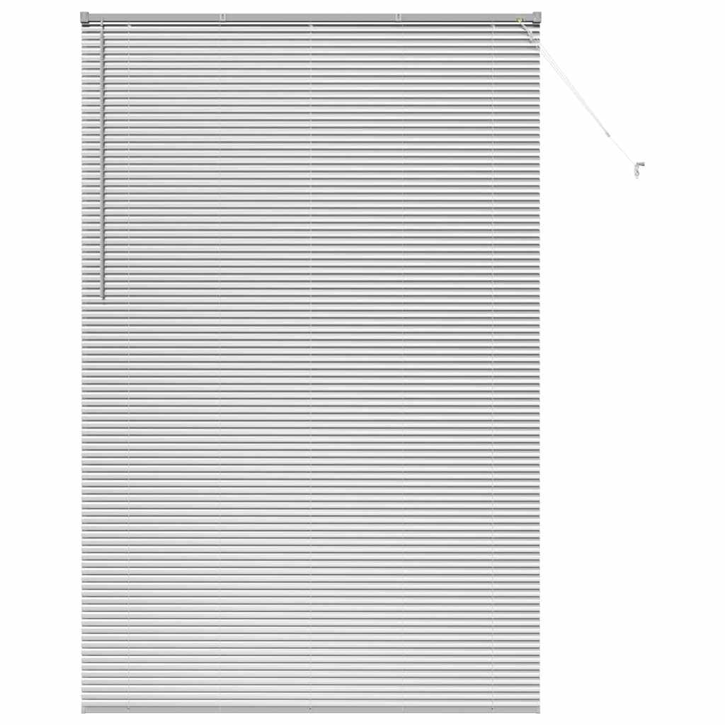 vidaXL Żaluzje weneckie Srebrny 220 x 145 cm Aluminium