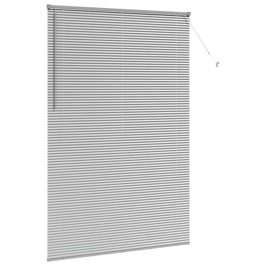 vidaXL Żaluzje weneckie Srebrny 220x150cm Aluminium