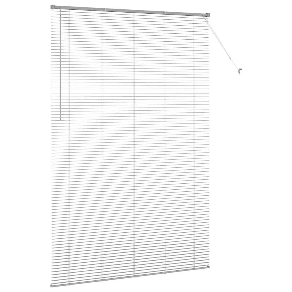 vidaXL Żaluzje weneckie Srebrny 220x150cm Aluminium
