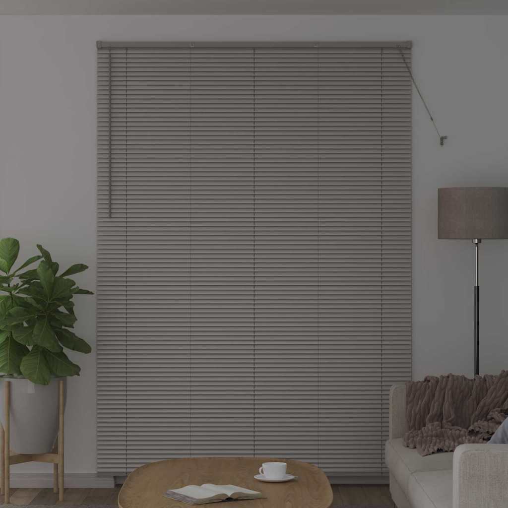 vidaXL Żaluzje weneckie Srebrny 220 x 155 cm Aluminium