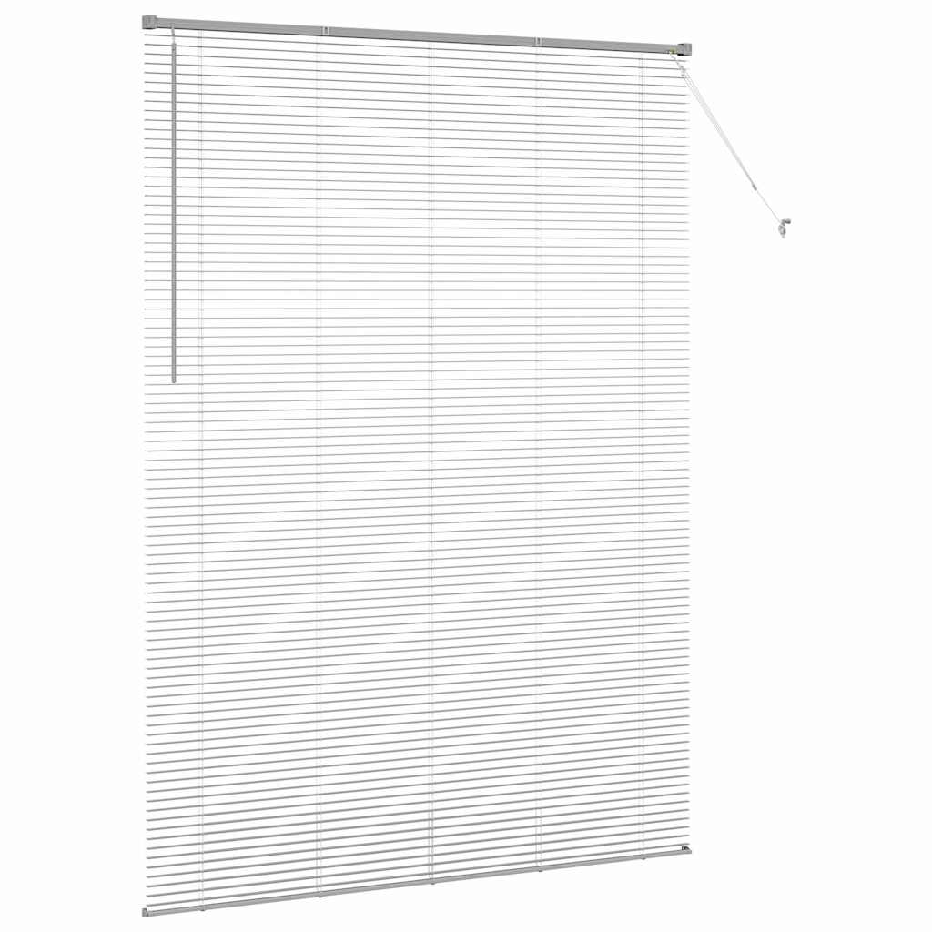 vidaXL Żaluzje weneckie Srebrny 220 x 155 cm Aluminium