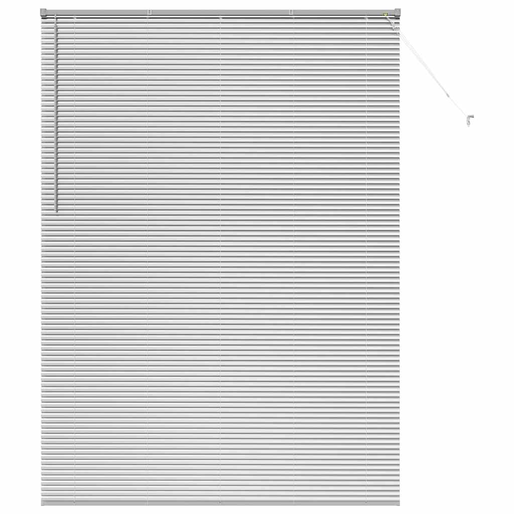 vidaXL Żaluzje weneckie Srebrny 220 x 160 cm Aluminium