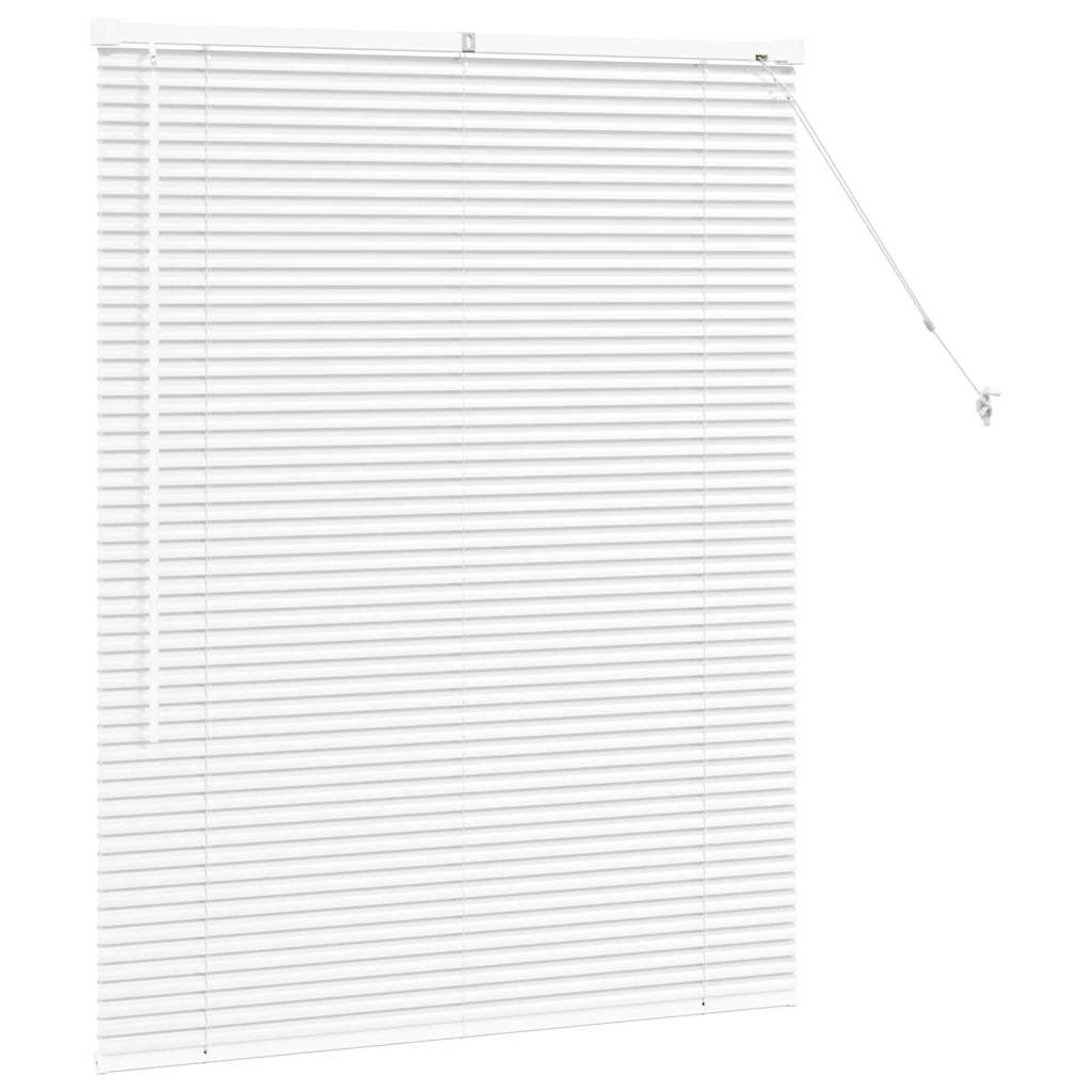 vidaXL Żaluzje weneckie Biały 130 x 105 cm Aluminium