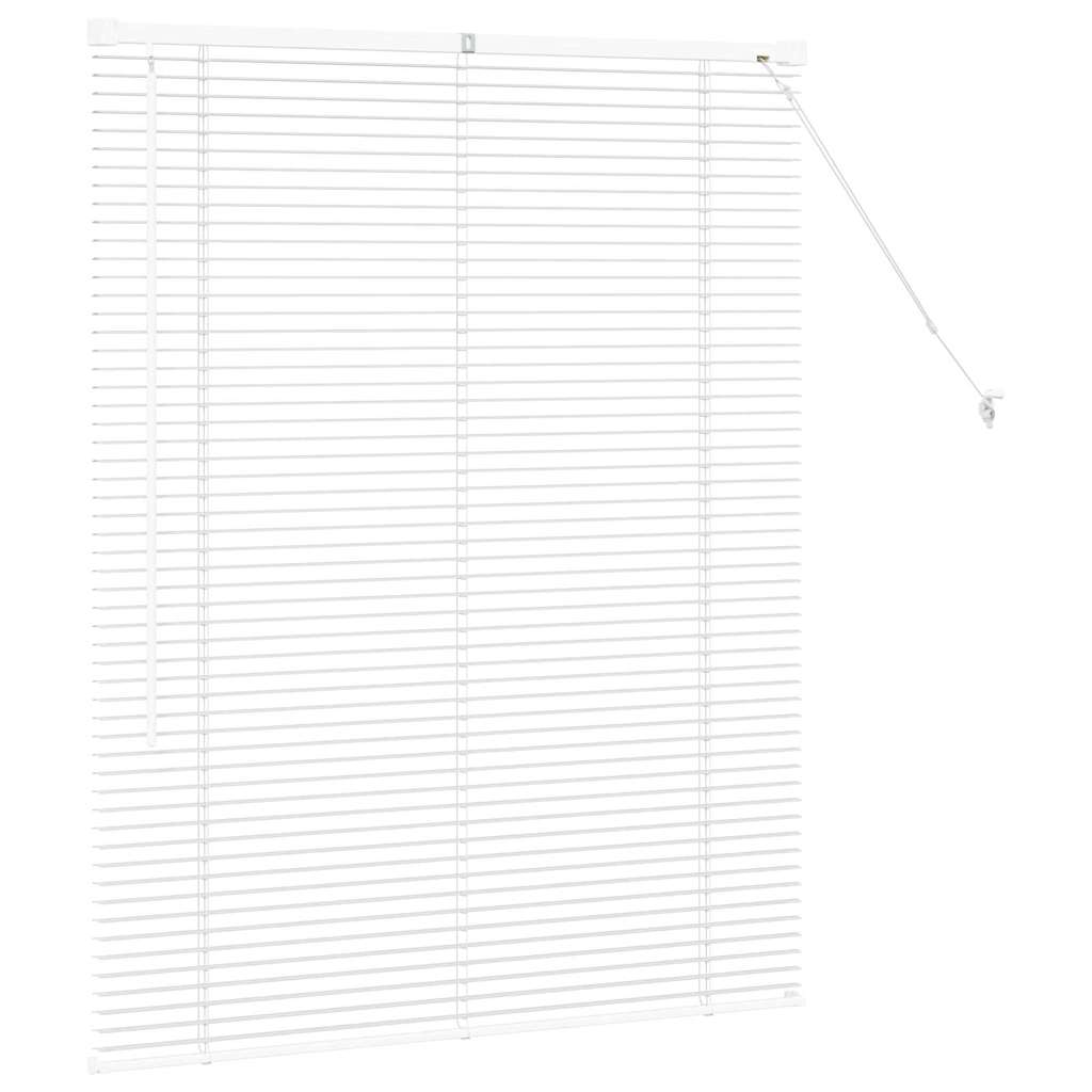 vidaXL Żaluzje weneckie Biały 130 x 105 cm Aluminium