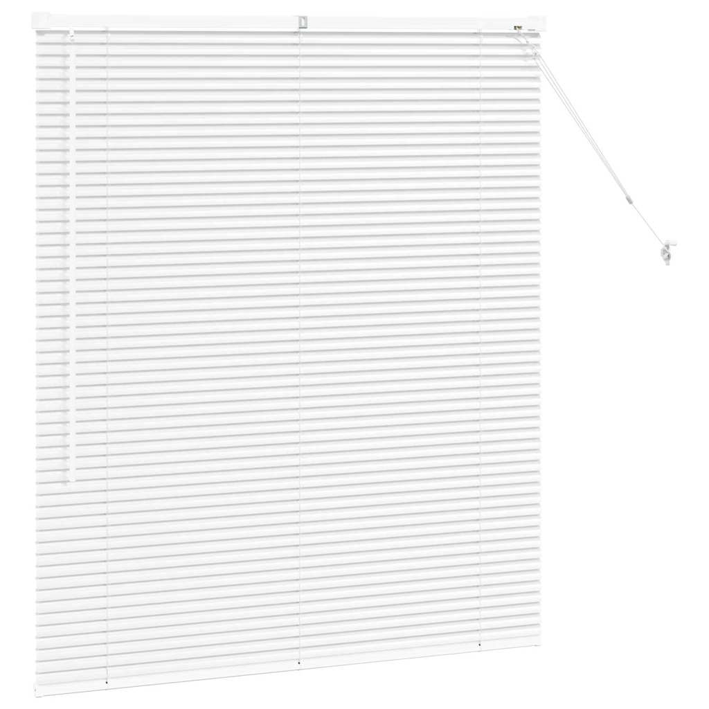 vidaXL Żaluzje weneckie Biały 130 x 115 cm Aluminium