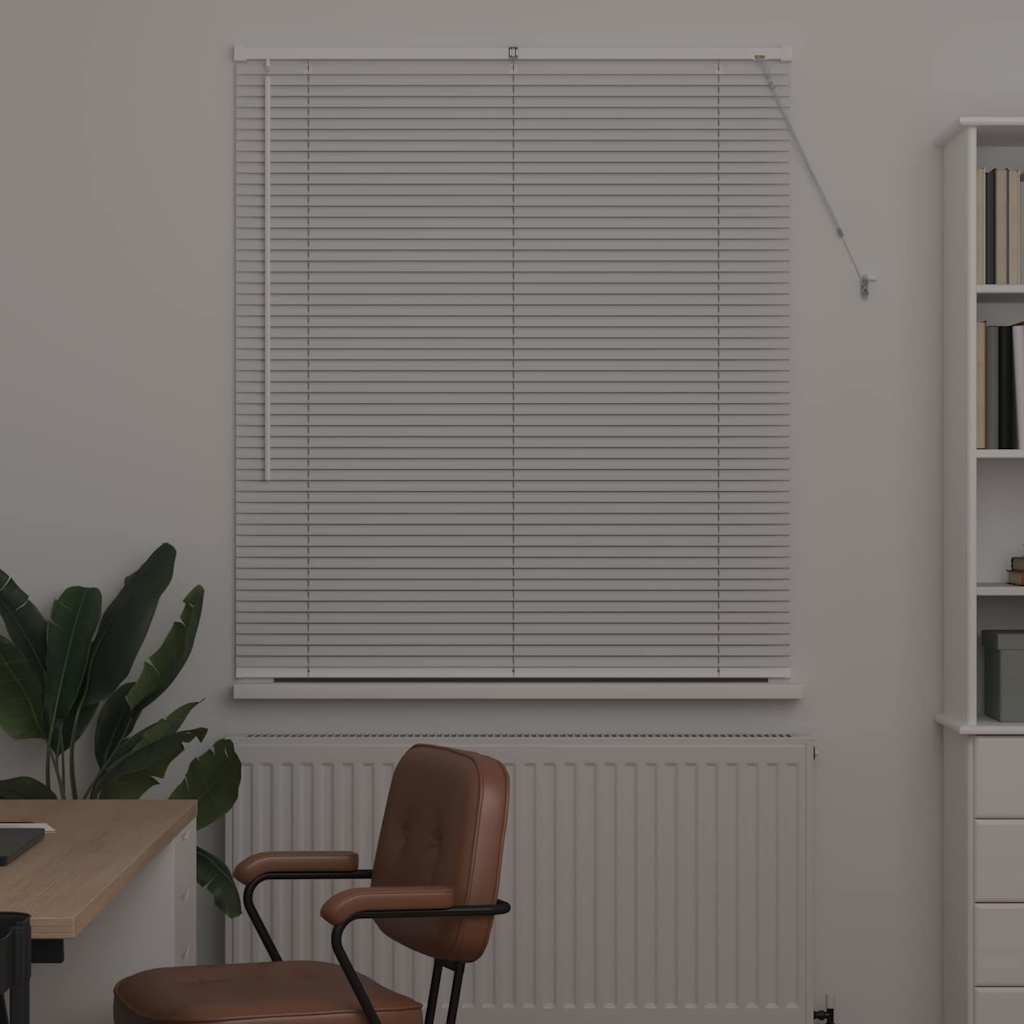 vidaXL Żaluzje weneckie Biały 130 x 120 cm Aluminium