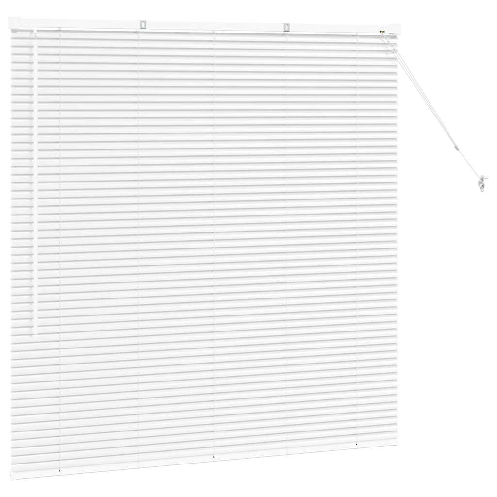 vidaXL Żaluzje weneckie Biały 130 x 125 cm Aluminium