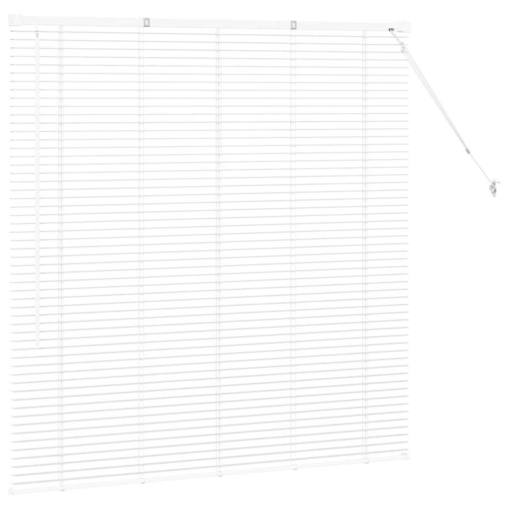 vidaXL Żaluzje weneckie Biały 130 x 125 cm Aluminium