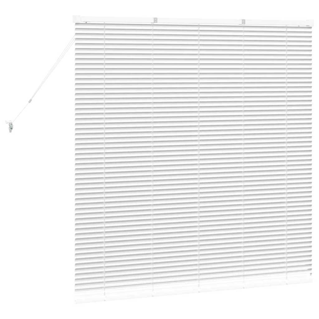vidaXL Żaluzje weneckie Biały 130 x 125 cm Aluminium