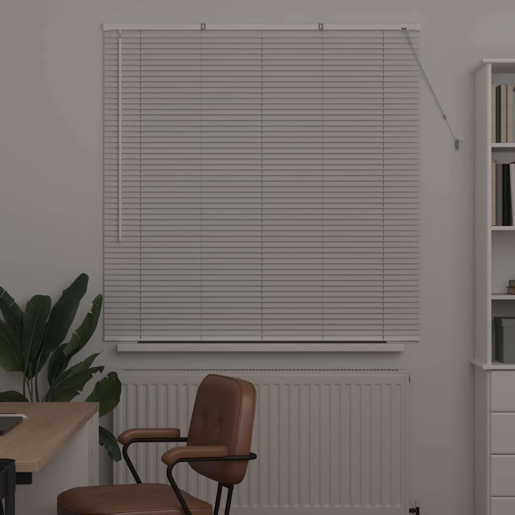 vidaXL Żaluzje weneckie Biały 130 x 135 cm Aluminium