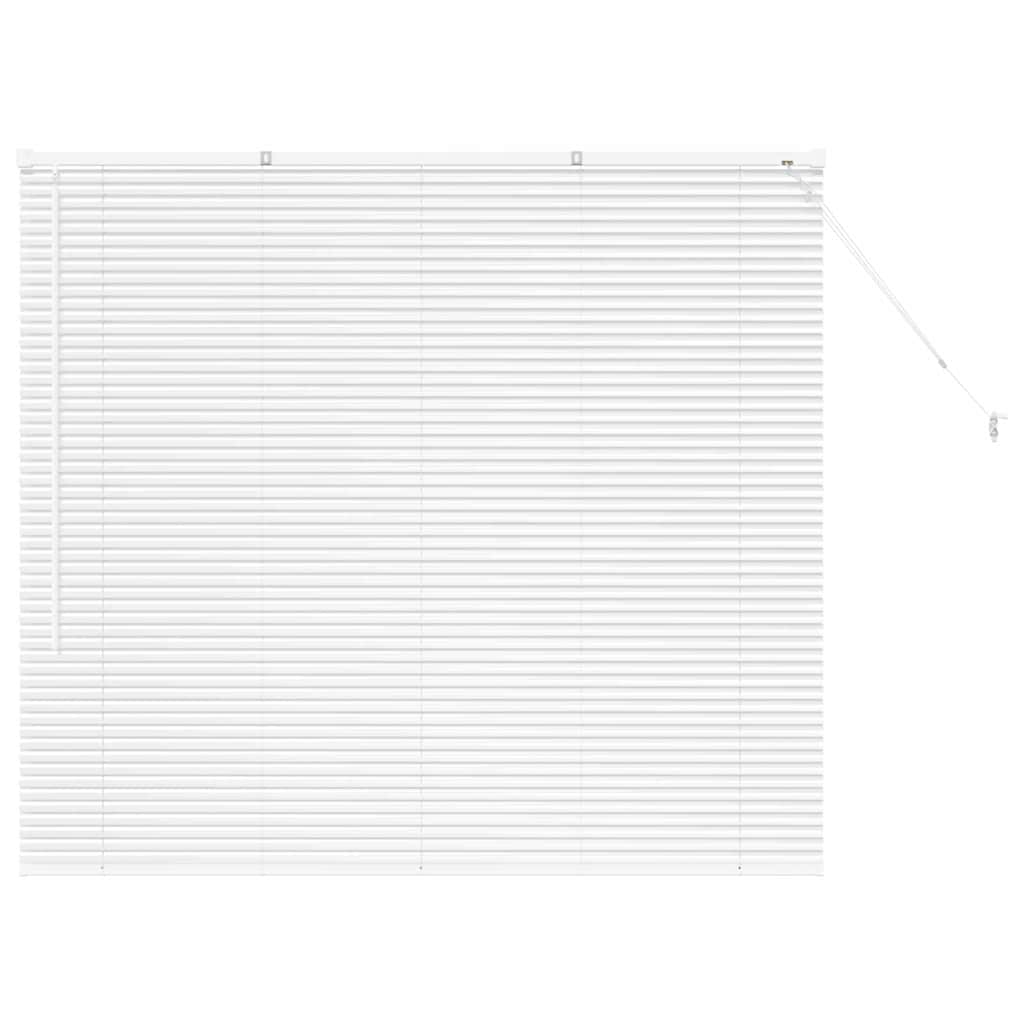 vidaXL Żaluzje weneckie Biały 130 x 145 cm Aluminium