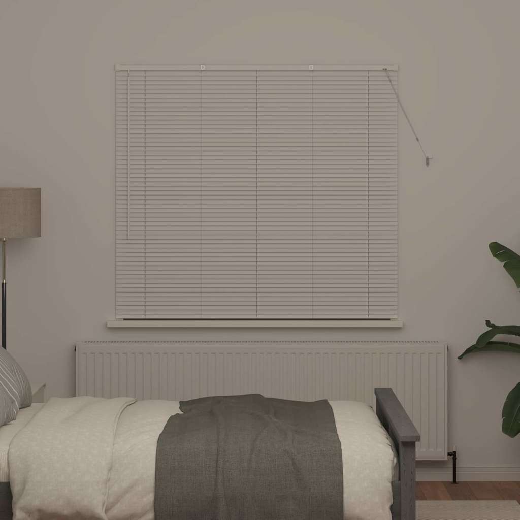 vidaXL Żaluzje weneckie Biały 130 x 150 cm Aluminium
