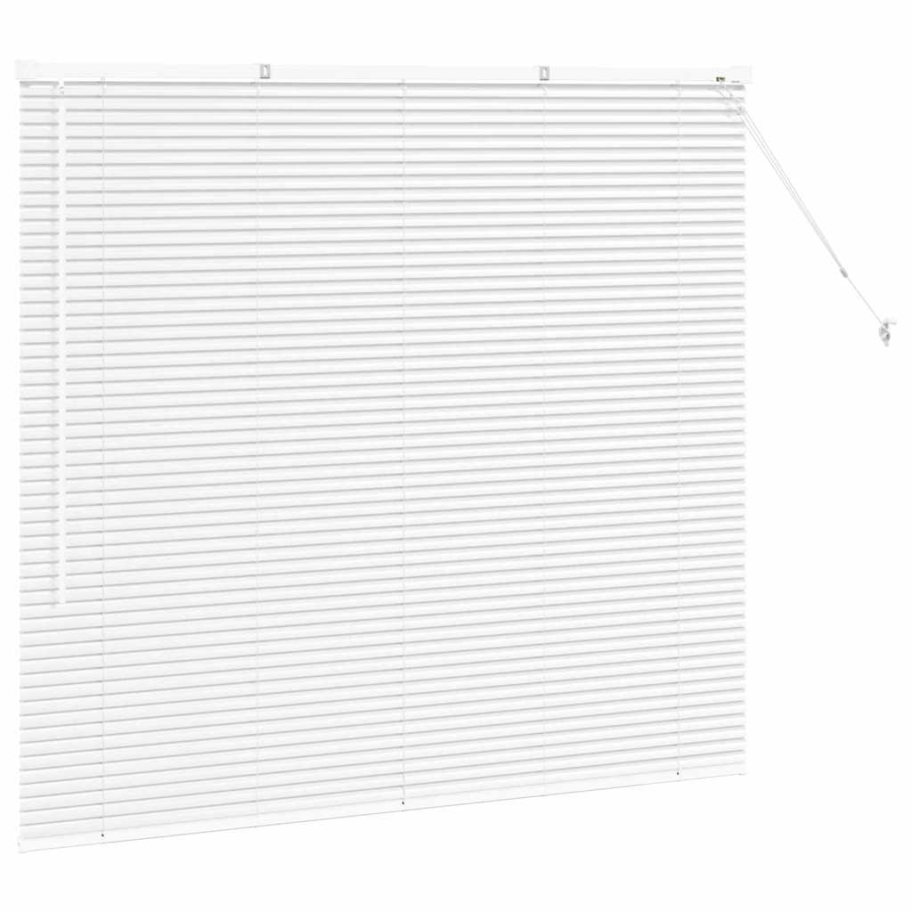 vidaXL Żaluzje weneckie Biały 130 x 150 cm Aluminium