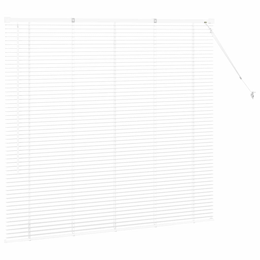 vidaXL Żaluzje weneckie Biały 130 x 150 cm Aluminium