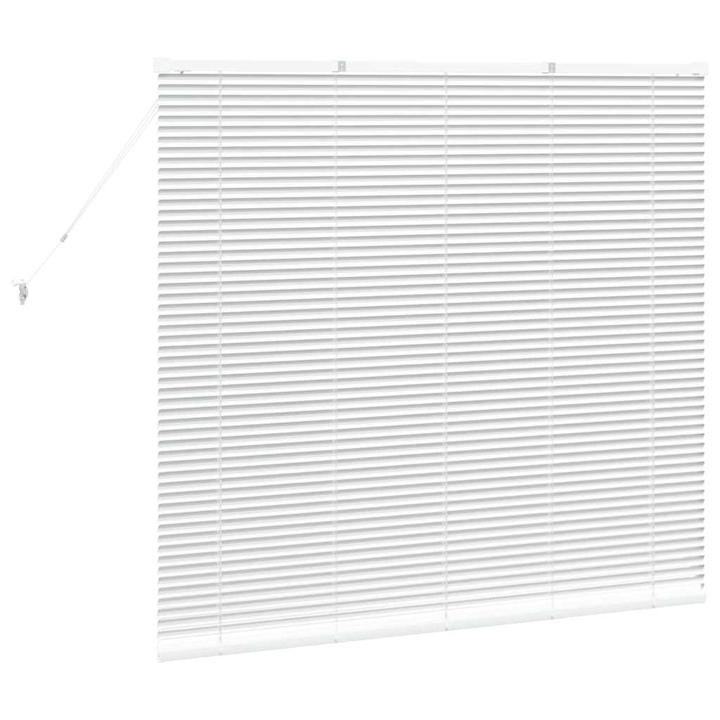 vidaXL Żaluzje weneckie Biały 130 x 150 cm Aluminium