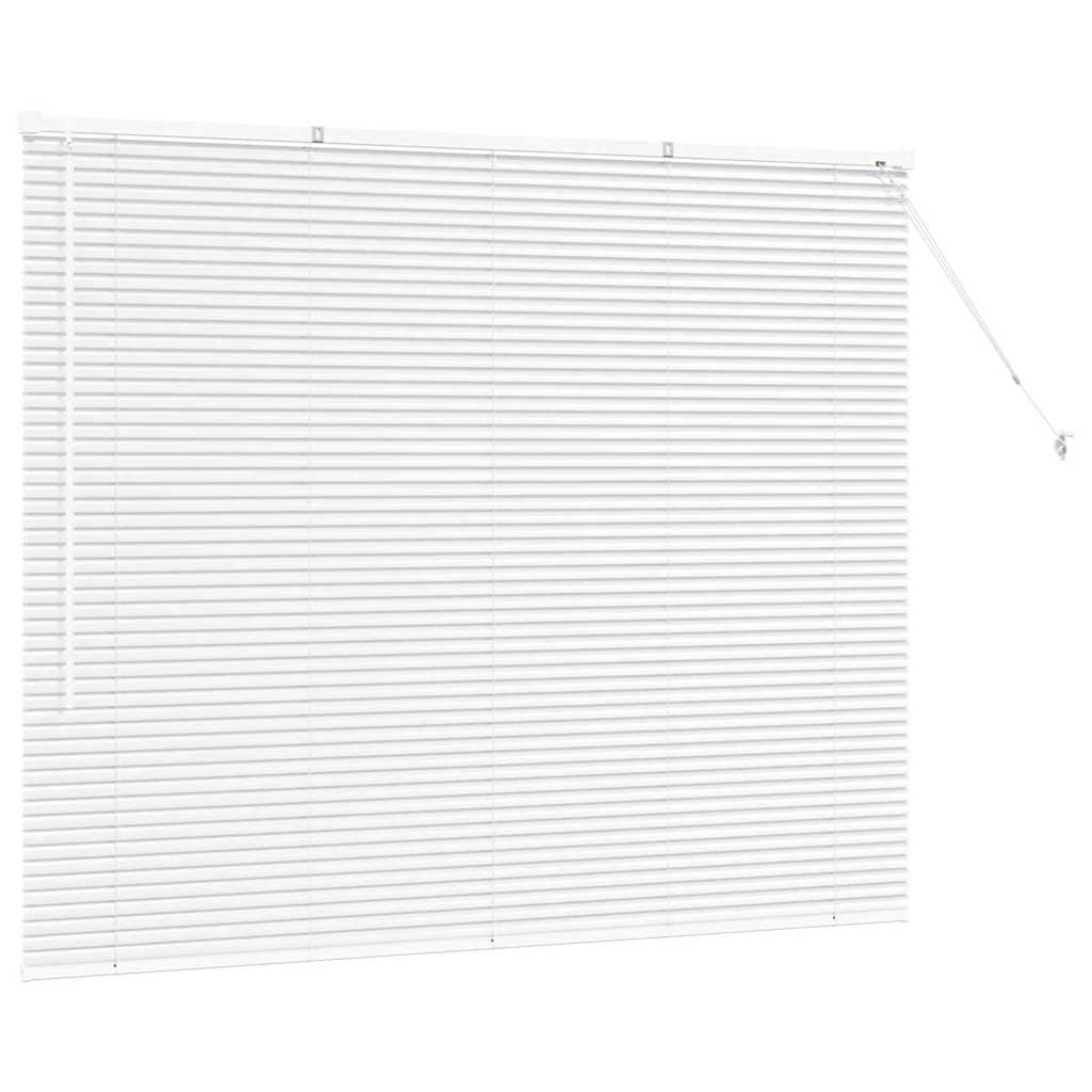 vidaXL Żaluzje weneckie Biały 130 x 155 cm Aluminium