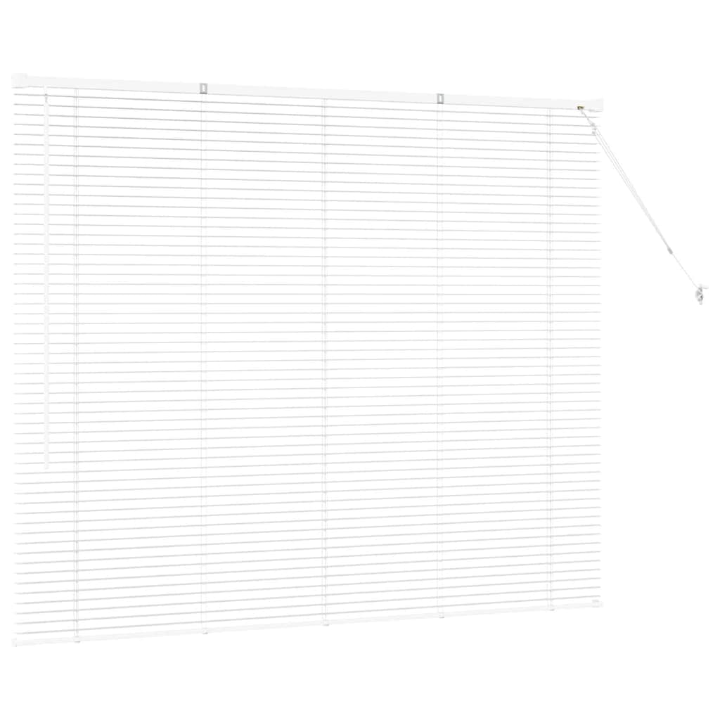 vidaXL Żaluzje weneckie Biały 130 x 155 cm Aluminium