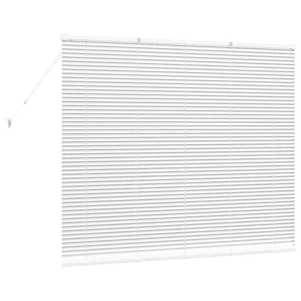 vidaXL Żaluzje weneckie Biały 130 x 155 cm Aluminium