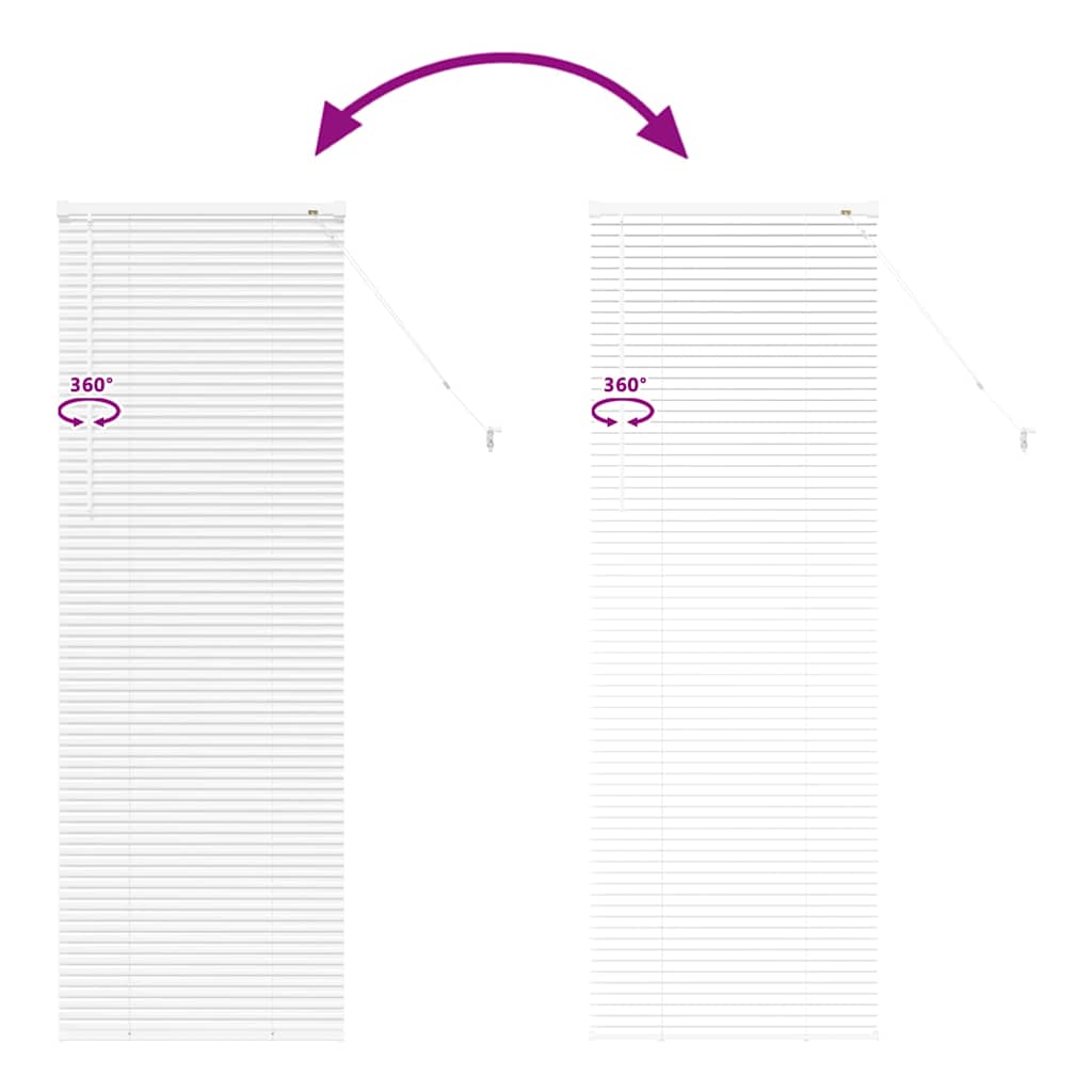 vidaXL Żaluzje weneckie Biały 175 x 65 cm Aluminium