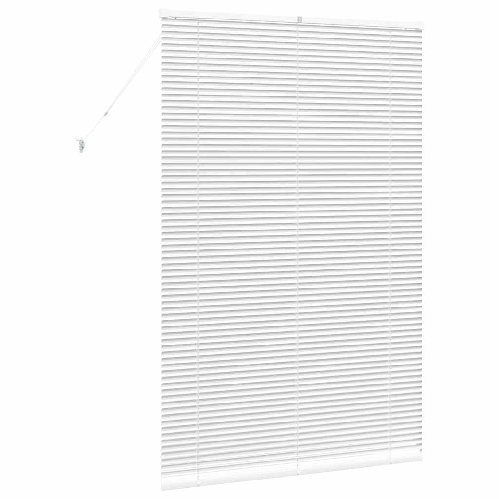 vidaXL Żaluzje weneckie Biały 175 x 115 cm Aluminium