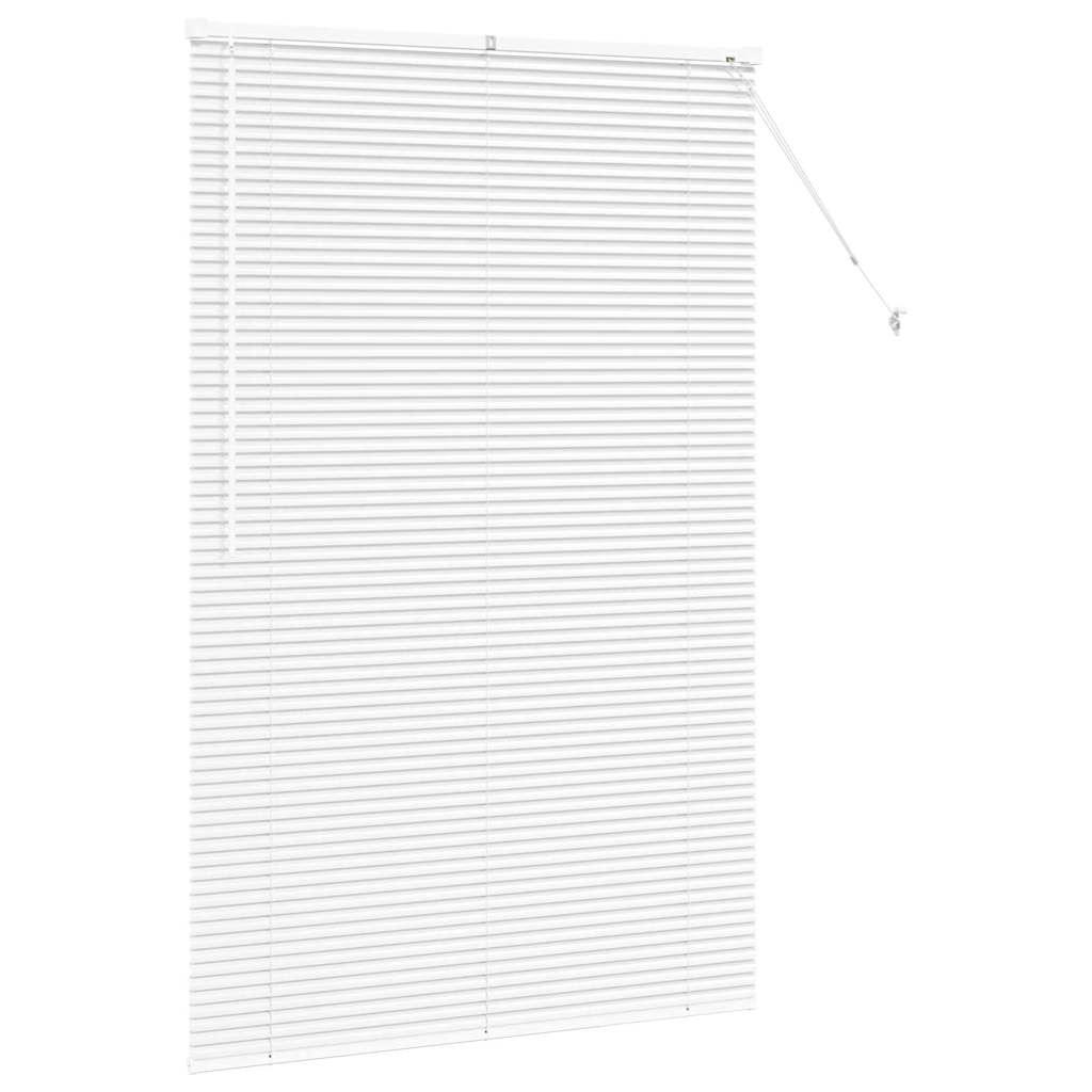 vidaXL Żaluzje weneckie Biały 175 x 120 cm Aluminium