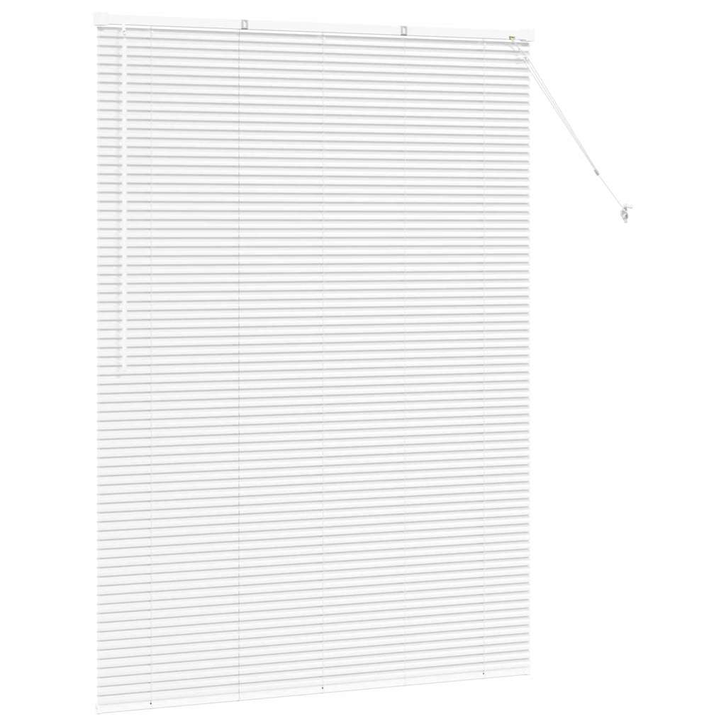 vidaXL Żaluzje weneckie Biały 175 x 125 cm Aluminium