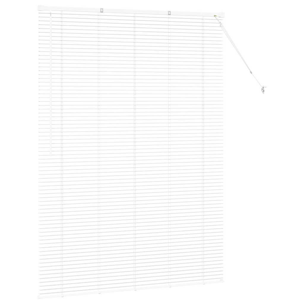 vidaXL Żaluzje weneckie Biały 175 x 125 cm Aluminium