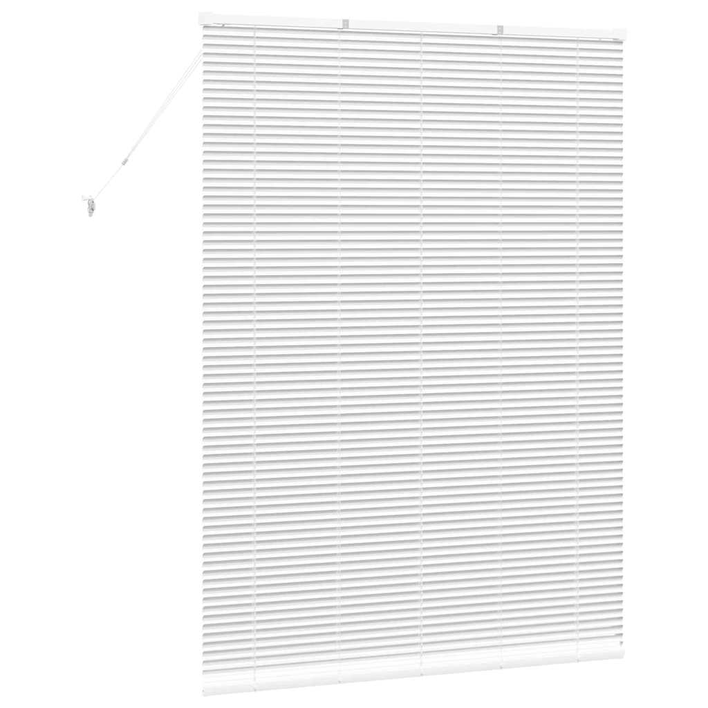 vidaXL Żaluzje weneckie Biały 175 x 135 cm Aluminium