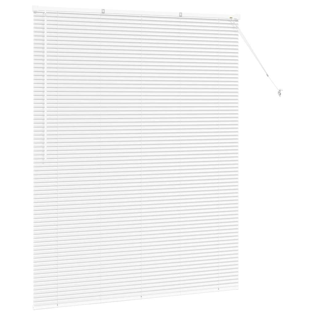 vidaXL Żaluzje weneckie Biały 175 x 145 cm Aluminium