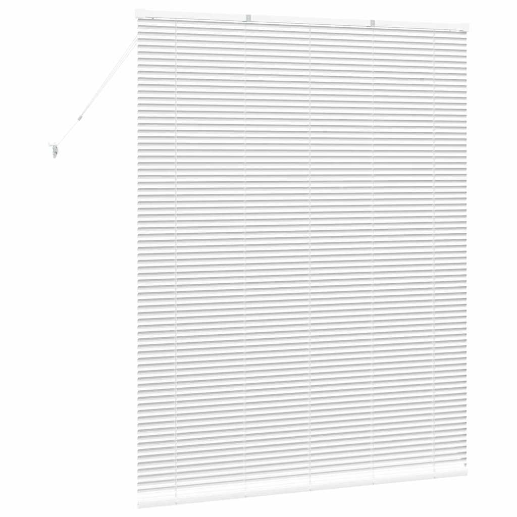 vidaXL Żaluzje weneckie Biały 175 x 145 cm Aluminium