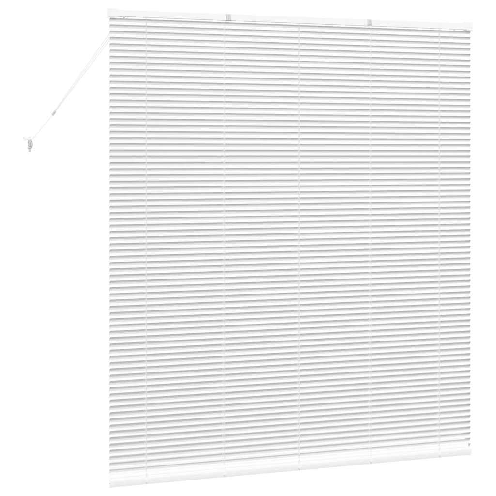 vidaXL Żaluzje weneckie Biały 175 x 160 cm Aluminium