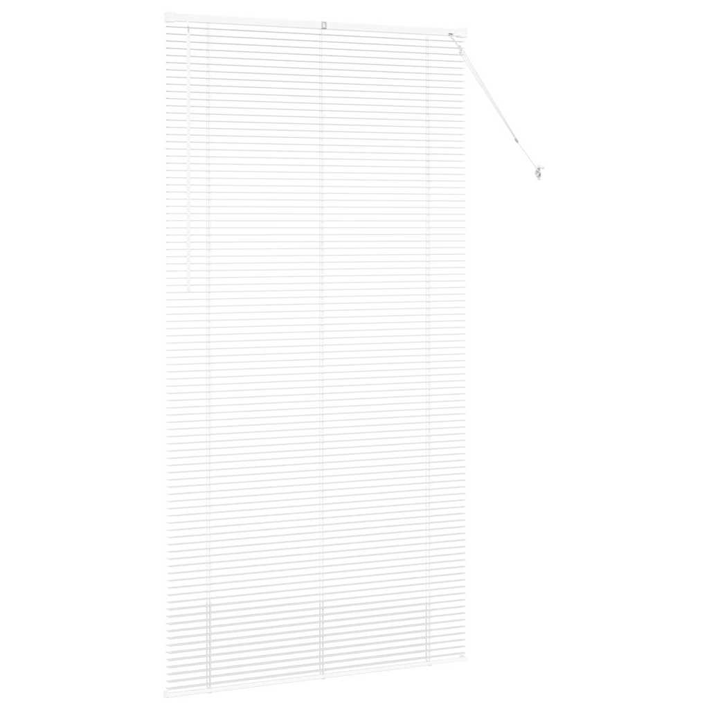 vidaXL Żaluzje weneckie Biały 220 x 115 cm Aluminium
