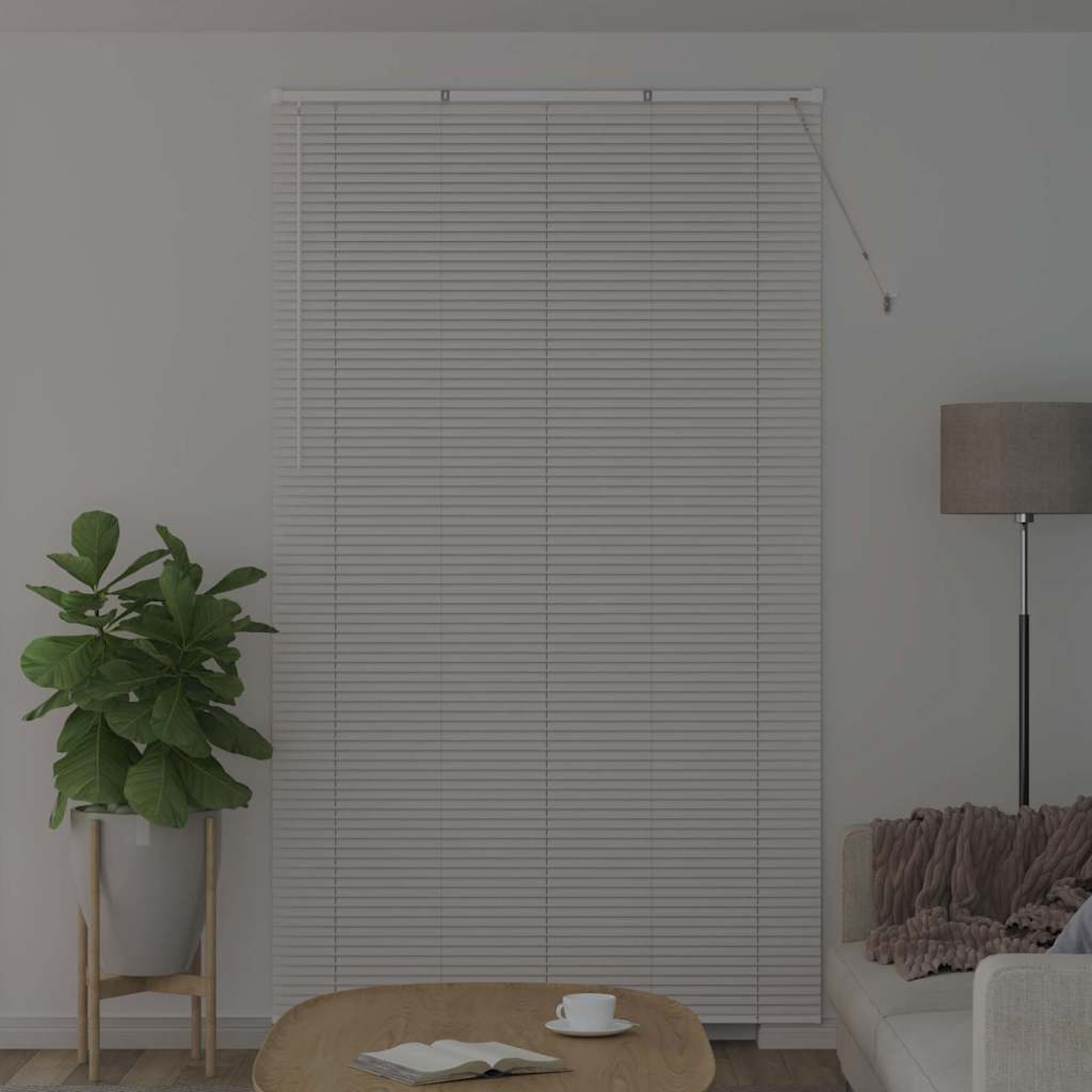 vidaXL Żaluzje weneckie Biały 220 x 135 cm Aluminium
