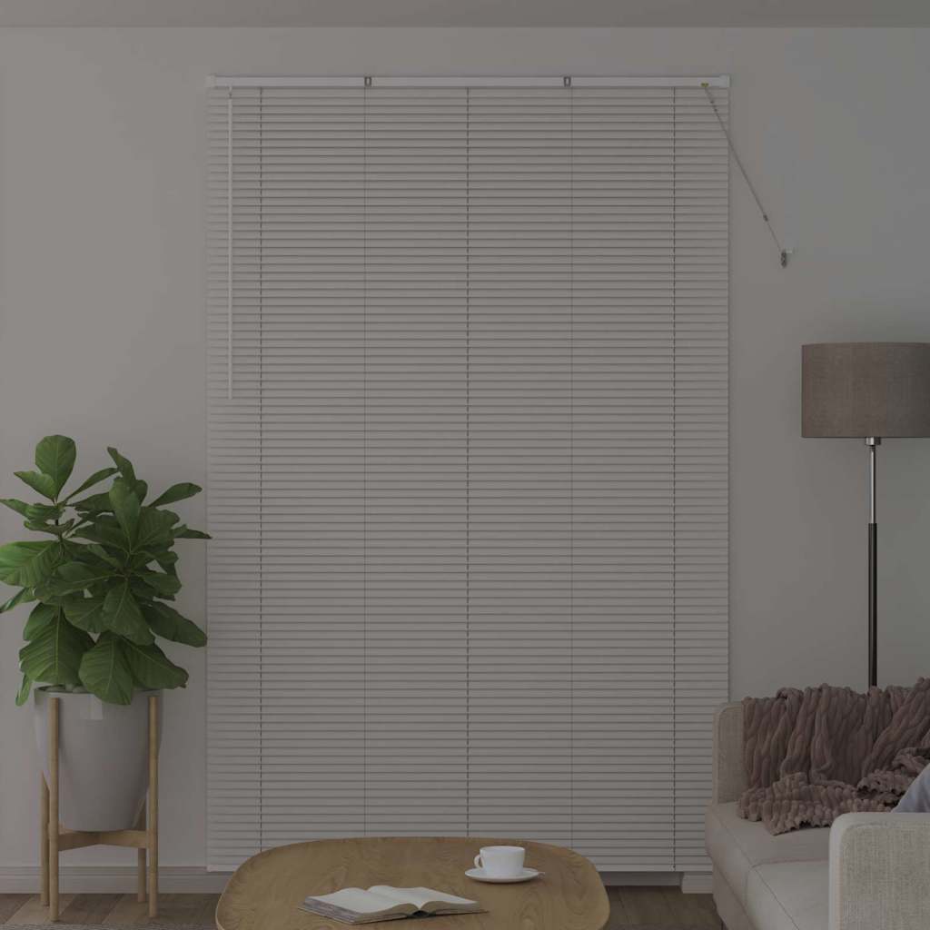 vidaXL Żaluzje weneckie Biały 220x150cm Aluminium